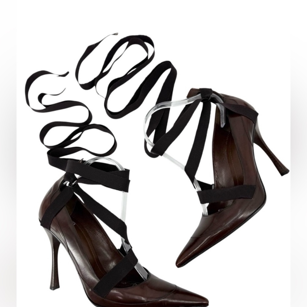 Gucci by Tom Ford  2002 Runway Lace up woman’s pump Heel size 41C - Picture 4 of 16